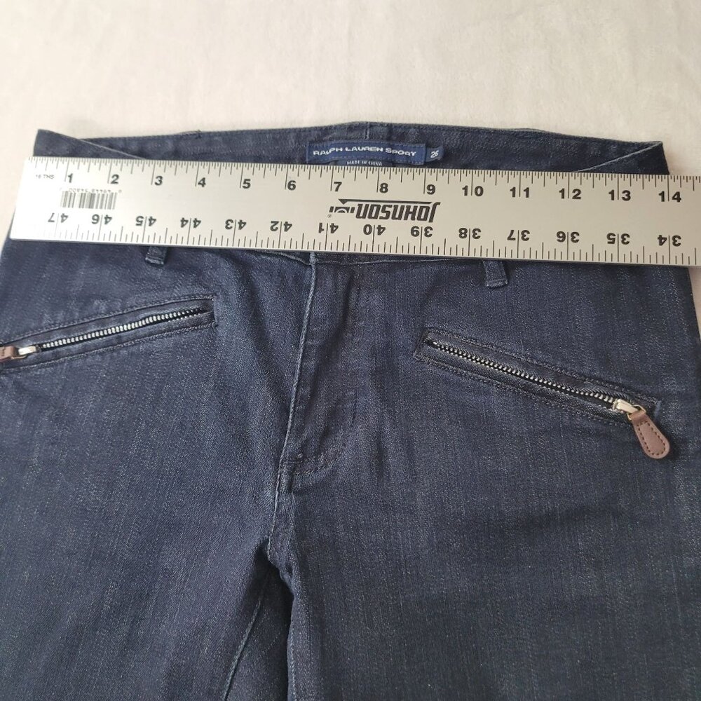 Ralph Lauren Sport Jodhpur Women's Equestrian Dark Wash Denim Jeans Size 26 - Picture 7 of 12